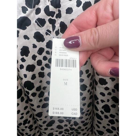 NWT By Anthropologie V-Neck Open-Back Slip Midi Dress Animal Print Sz M Mob Wife - Picture 11 of 13